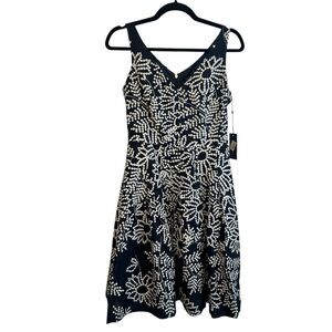 NWT Tommy Hilfiger Navy and White Floral Tank Dress Size 2